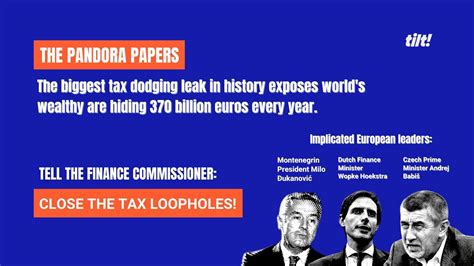 Pandora Papers Stop European Tax Dodging