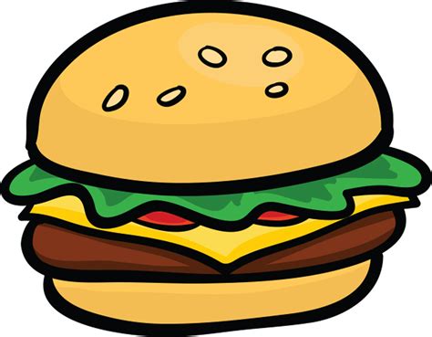 Download Transparent Food Emoji Clipart Cartoon Hamburger Clip Art