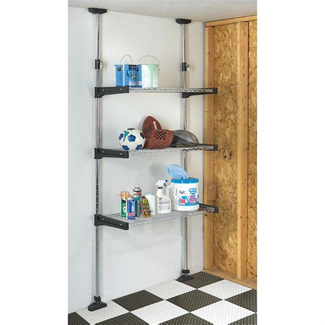 Adjustable Shelf Rack System With Closed Storage 159142 Garage