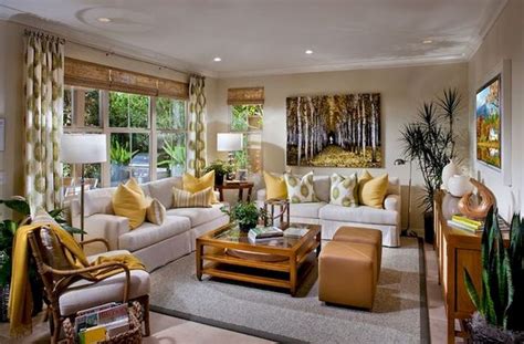 10 Brown And Yellow Living Room