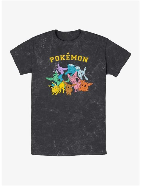 anime pokemon gotta catch eeveelutions mineral wash t shirt boxlunch sales store