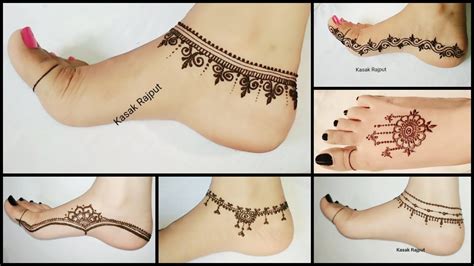 Best Anklets Feet Mehndi Design Cute And Simple Feet Mehndi Design