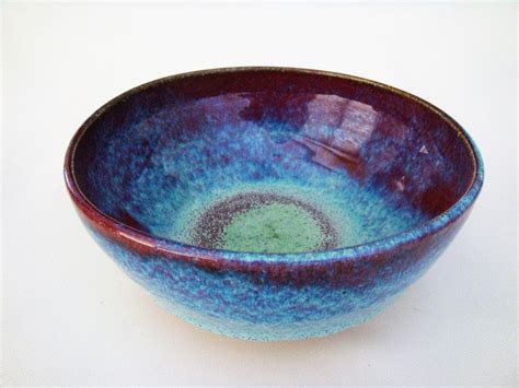 Pottery Rice Noodle Bowl In Pink Lavender And Blue Handcrafted Pottery Stoneware Bowl Agrohort