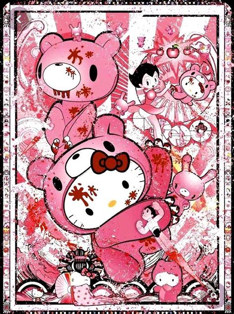 Sanrio X Gloomy Bear Collab Printable Poster Hello Kitty Iphone