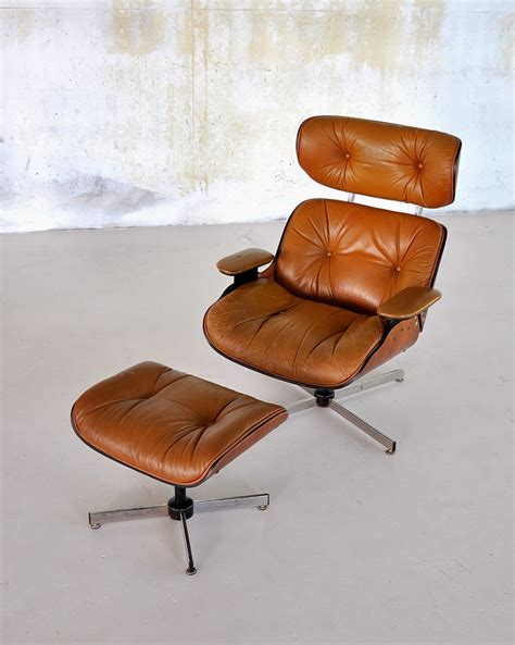 Relais lounge chair + ottoman relais by janus et cie. SELECT MODERN: Eames Leather Lounge Chair & Ottoman