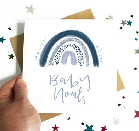 Personalised New Baby Card New Baby Name Card Baby Birth Etsy Uk