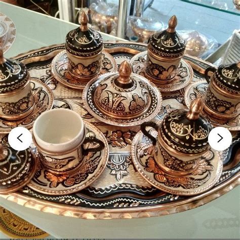 Cooper Ceramic Handmade Turkish Coffee Cup SET Of 20 Turkish Cup