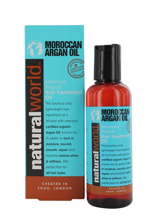If you're having problems with dry and rough tresses, you can find argan oil hair care recipes that improve the ability of the strands to retain moisture. Natural World Moroccan Argan Oil Moisture Repair Hair ...