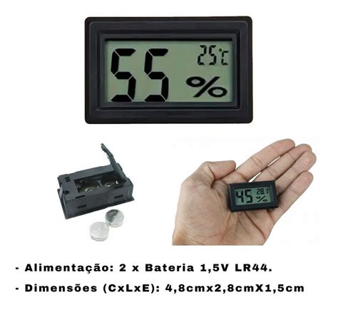 Termômetro Eletrônico Higrômetro Pequeno Medidor Digital Parcelamento