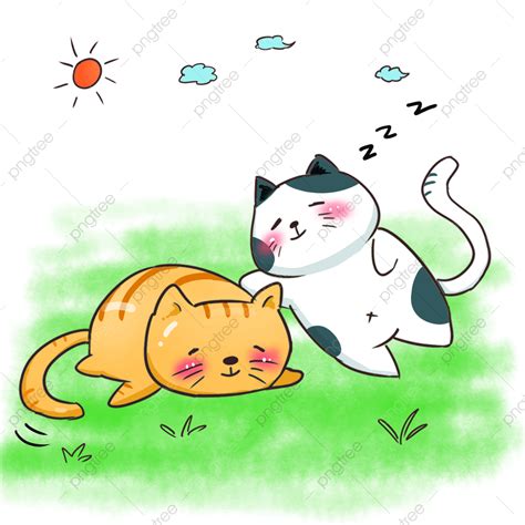 Dibujos Animados Pintados A Mano Para Gatos De Mascota Png Dibujos