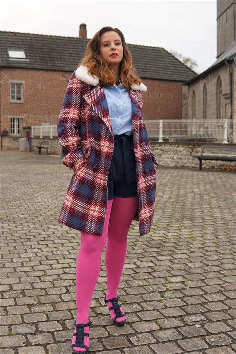 Blair Waldorf Outfit Pink Tights Preppy Style Pink Tights