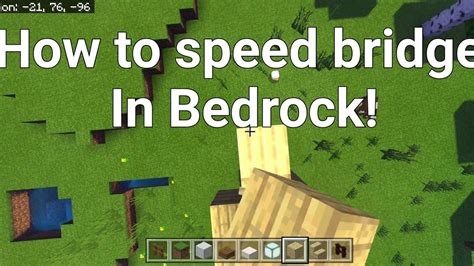 How To Speed Bridge In Minecraft Bedrock Youtube