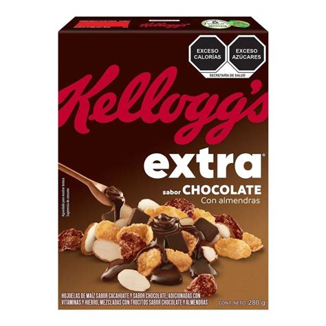 Cereal Kelloggs Extra Sabor Chocolate Con Almendras 280 G Walmart