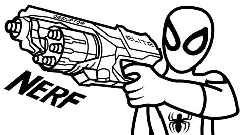 Wonderful Nerf Gun Coloring Pages For Boys Coloring Pages