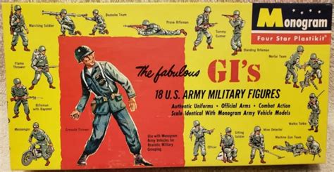 1950s Monogram And4 Star The Fabulous Gis 18 Us Army Military Figures