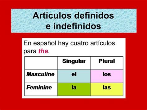 Articulo Definido E Indefinido En EspaÃ±ol Sowin
