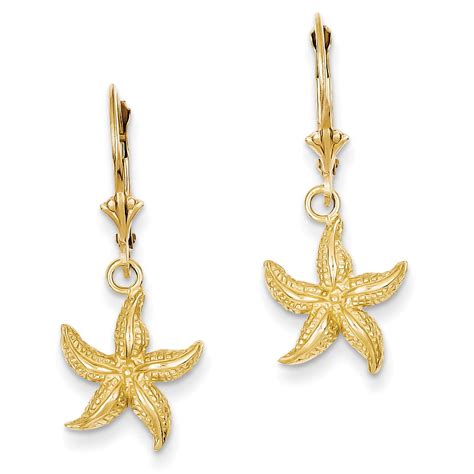 14k Starfish Leverback Earrings K4426 Walmart Canada