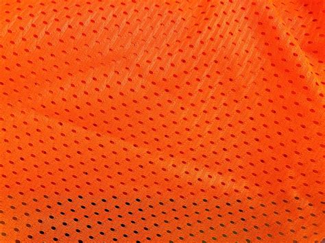 Neon Orange Football Mesh Jersey Fabric Athletic Sports Mesh Fabrics