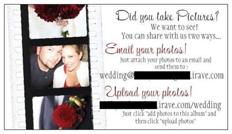 Cards Asking Guests To Share Photos Suggestions Needed Weddingbee