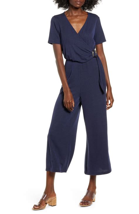 all in favor ribbed surplice wide leg crop jumpsuit nordstrom cropped jumpsuit jumpsuit