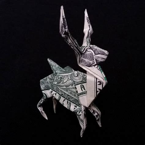 Money Origami Miniature Deer 3d Sculpture Buck Mini Figurine Etsy