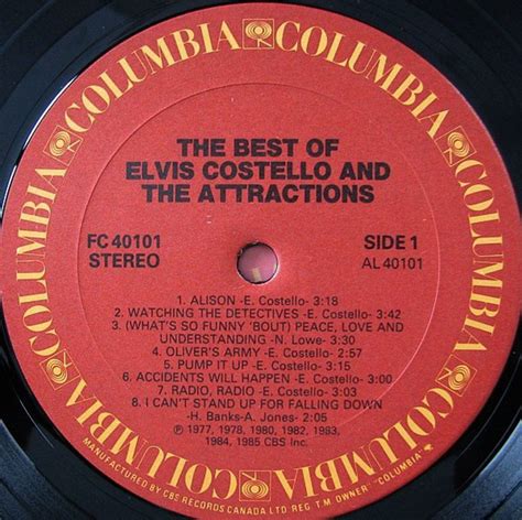 elvis costello and the attractions the best of elvis costello and th vinyl pursuit inc