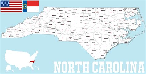 Printable North Carolina County Map