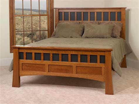 Thrown in the mix are also some very traditional brown dressers. Mission Canyon Oak Antique Bed in 2020 | Craftsman ...