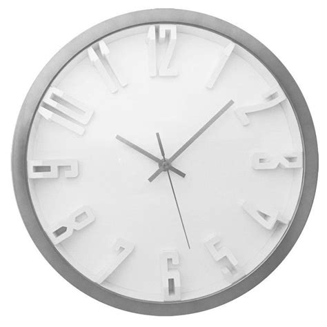 Westclox 12 In Wall Clock With Raised White Numerals Silver 32913wcp