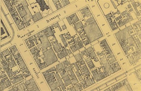 Melbourne 1899 Showing The Area Now Known As Chinatown Hand Drawn