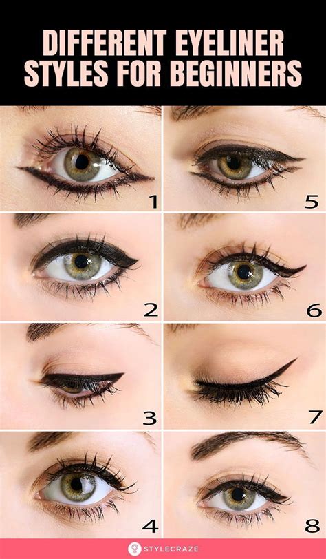 5 Different Eyeliner Styles For Beginners A Step By Step Tutorial