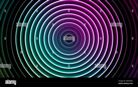 Abstract Neon Background Of Circles Stock Photo Alamy