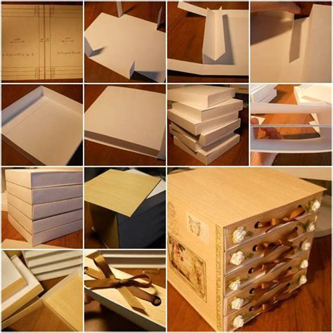 Diy 5 Drawer Cardboard Organizer