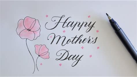 Writing is not just a way of presenting thoughts and ideas; how to write in calligraphy | happy mother´s day | easy ...