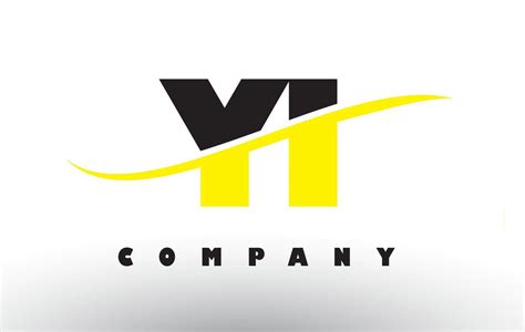 Yi Y I Black And Yellow Letter Logo With Swoosh 5038007 Vector Art At Vecteezy