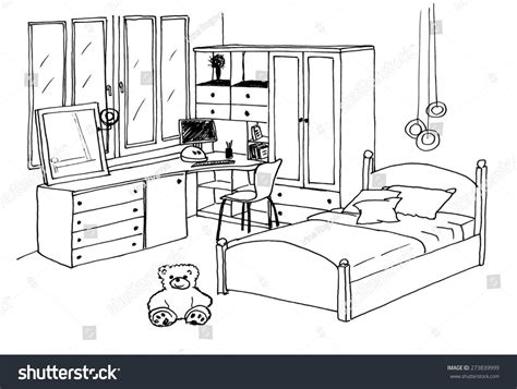 How To Draw Bedroom For Kids Coloring Pages Drawing And Learn Within