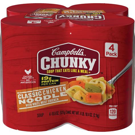 Campbells Chunky Soup Classic Chicken Noodle Soup 186 Ounce Can