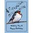 Singing Bird Birthday Card Pastel By Joyce Geleynse