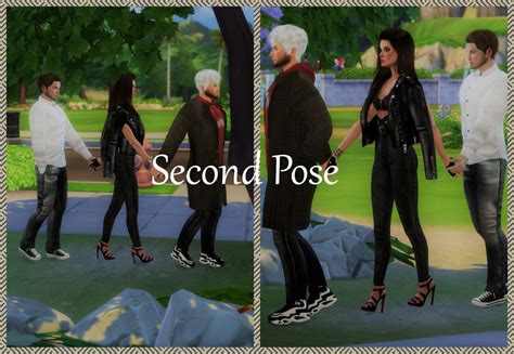 Holding Hands Trio Poses Sims 4 Poses