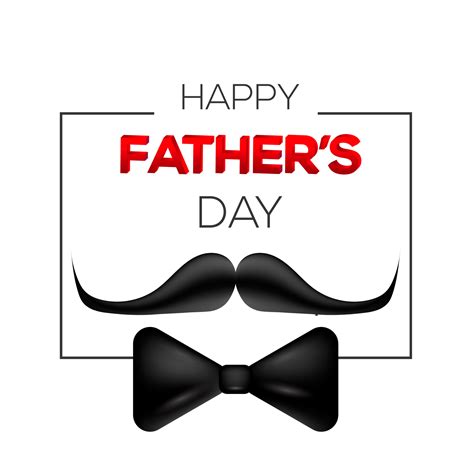 Happy Fathers Day Design With Tie Mustache And Heart 20574158 Png