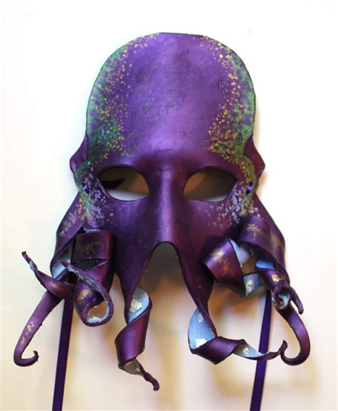 Items Similar To Octopus Mask Made To Order Leather Mask On Etsy