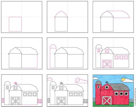 How To Draw A Barn · Art Projects For Kids