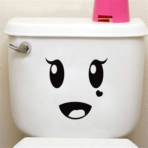 Creative Funny Expression Toilet Decal Bathroom Bathtub Home Decor Wall