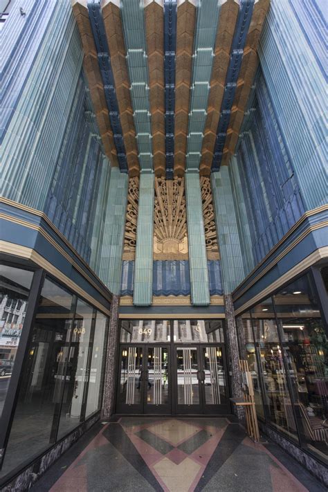 The Exterior Foyer Of The Eastern Columbia Building In Downtown Los