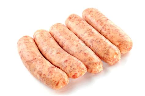 Uncooked Sausages On White Background Stock Image Image Of Snack