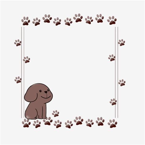 Dog Paw Print Clip Art Border