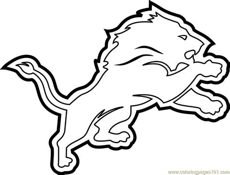 Detroit Lions Logos Coloring Page Free NFL Coloring Pages