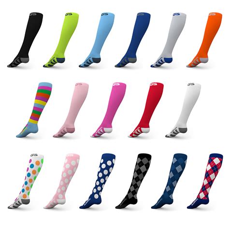 Go2 Compression Socks For Men And Women Blue Argyle Small