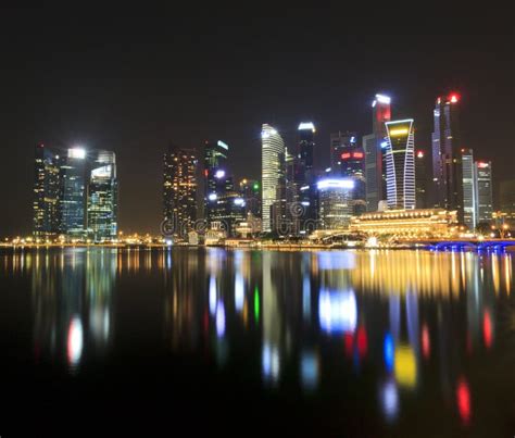 Singapore At Night Editorial Photography Image Of City 29921847