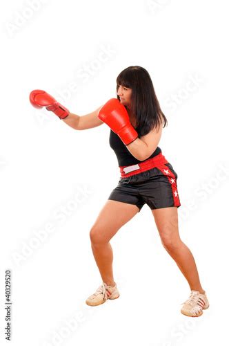 Athletic Girl With Boxing Gloves Stock Foto Adobe Stock